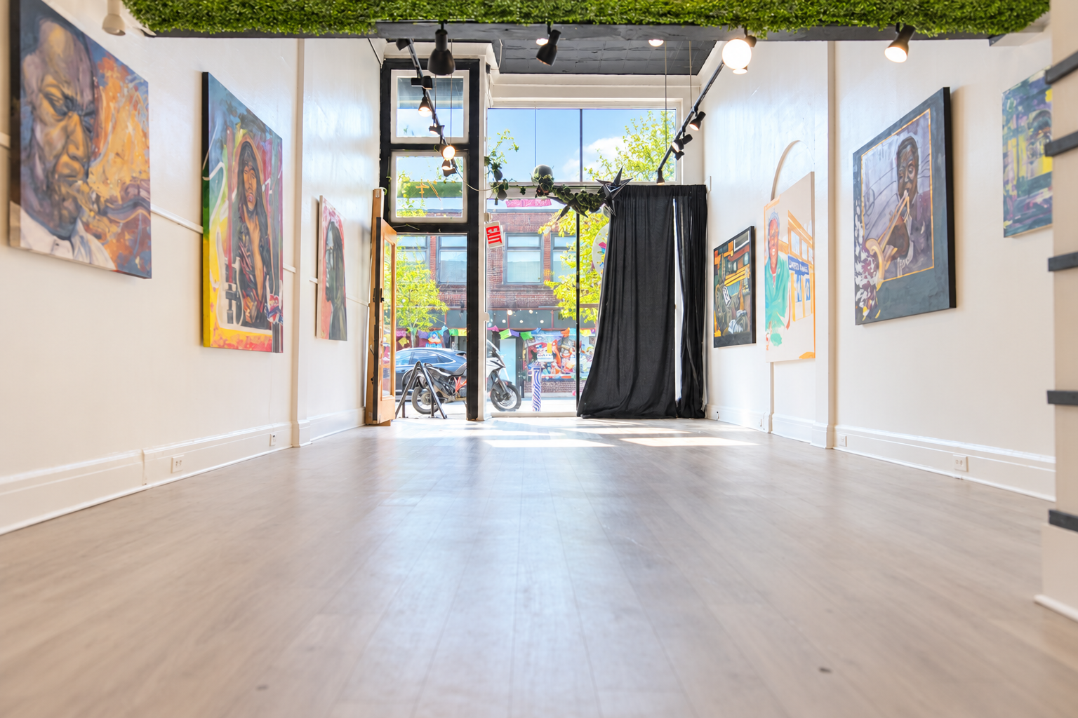 Artwork on the walls inside Paint the Town Studio and Gallery